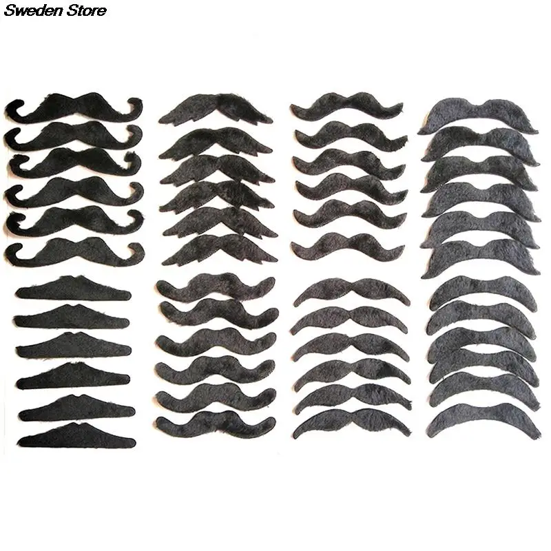 48 шт./компл. Забавный костюм пирата для вечевечерние Усы Косплей искусственные