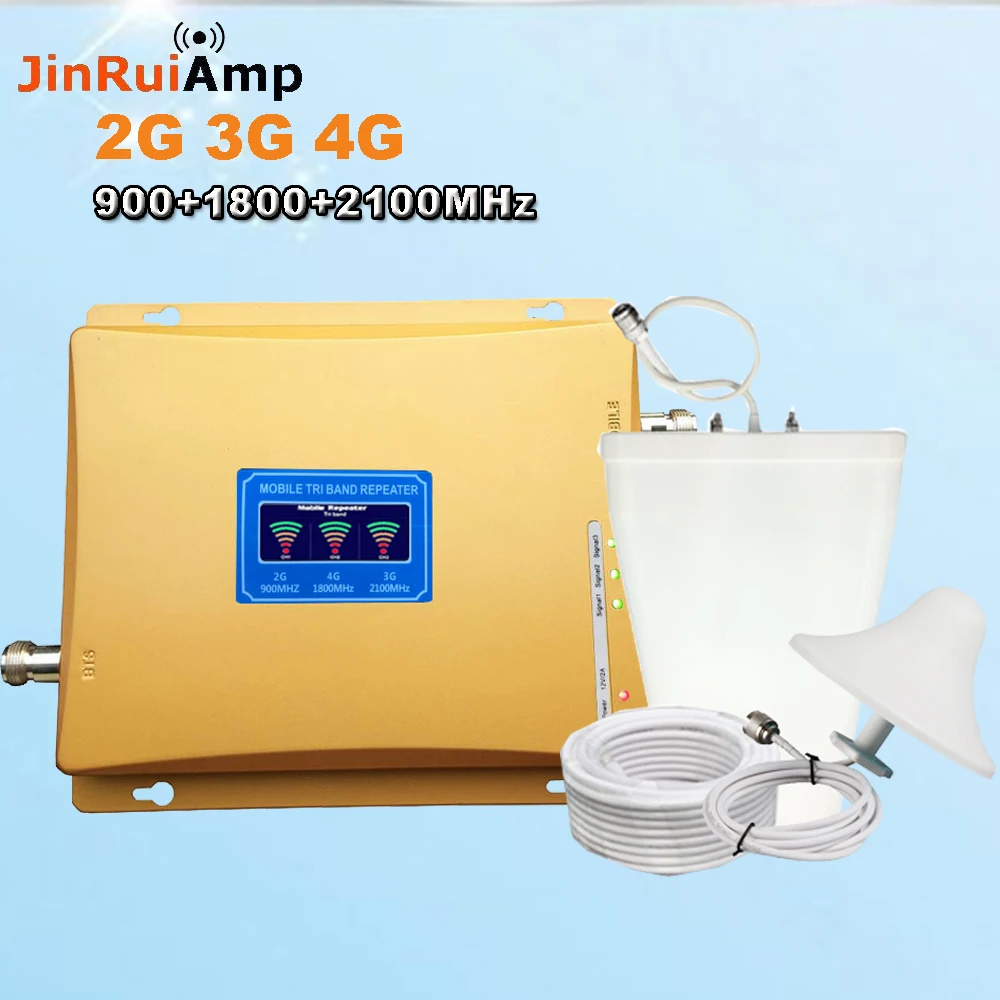 Трехдиапазонный усилитель сигнала 2G 3G 4G GSM 900 DCS/LTE 1800(B3) UMTS/WCDMA 2100(B1) повторитель