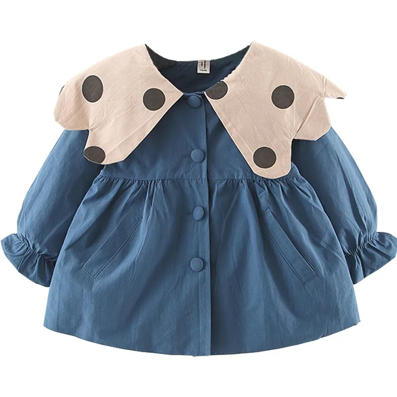 Baby Girls Gabardina Female Child Coat Autumn Winter Little Cotton Bow Windbreaker Infant Outfits Outerwear for 1 Years | Мать и ребенок