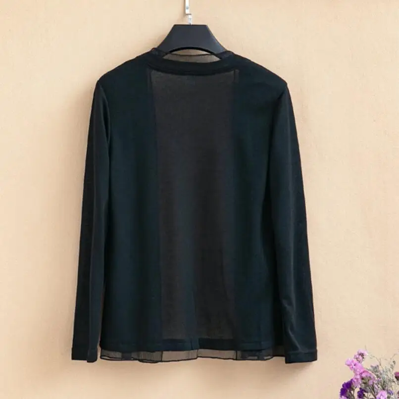 

Summer Autumn Large Size 5XL Cardigan Women Long Sleeve Knitted Sweater Female Shawl Casual Cardigans Women Coat Ladies Outwear