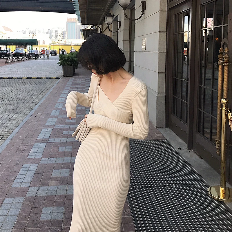 

New Women Dress Knitted Long Maxi Oversize Knitting Vestidos Elastic Bodycon Womens Dresses Summer Sexy Slim Skinny Plus Size