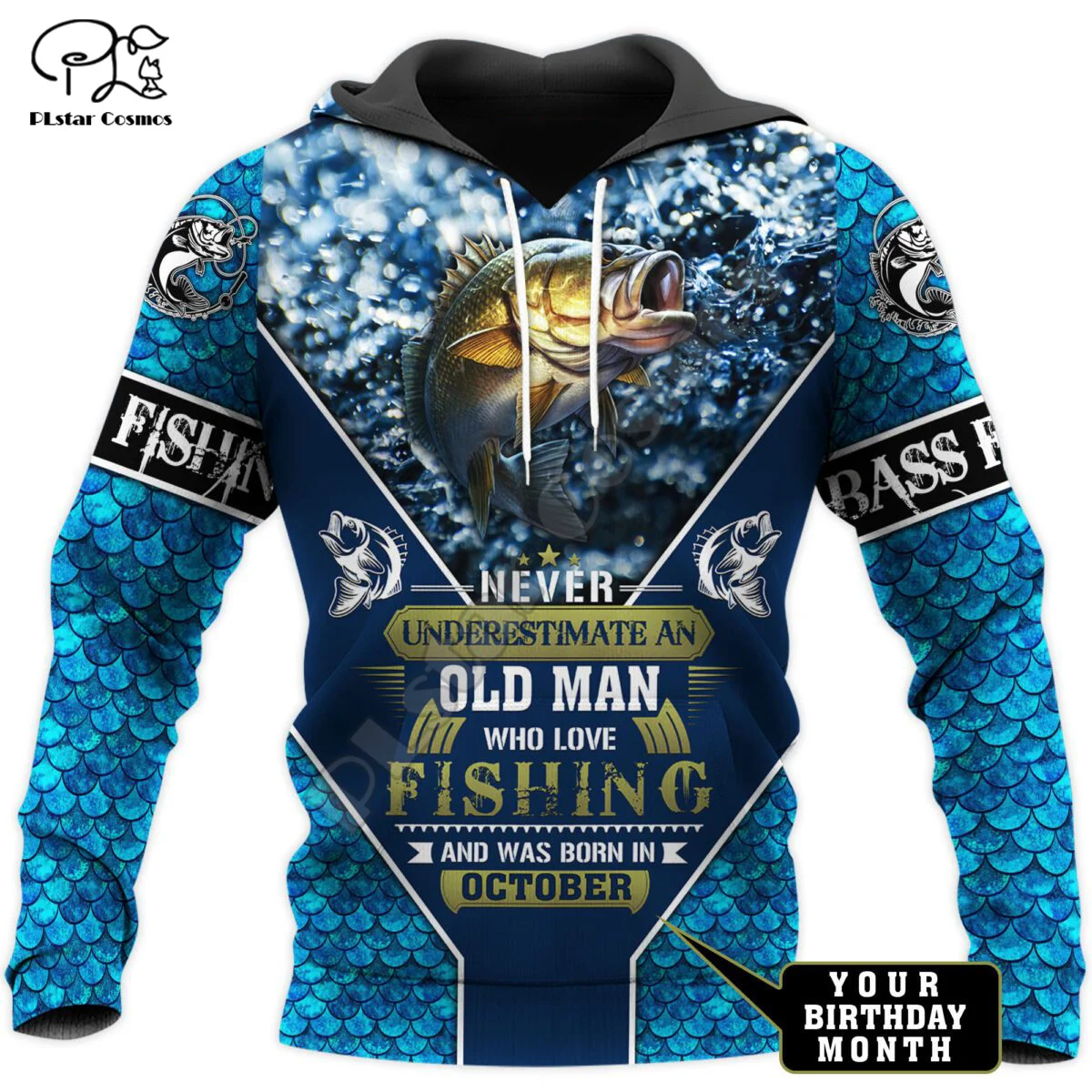 

PLstar Cosmos Animal MaHi Trout Walleye Fishing Fisher Camo Tracksuit 3DPrint Men/Women Custom Name Harajuku Funny Hoodies D21