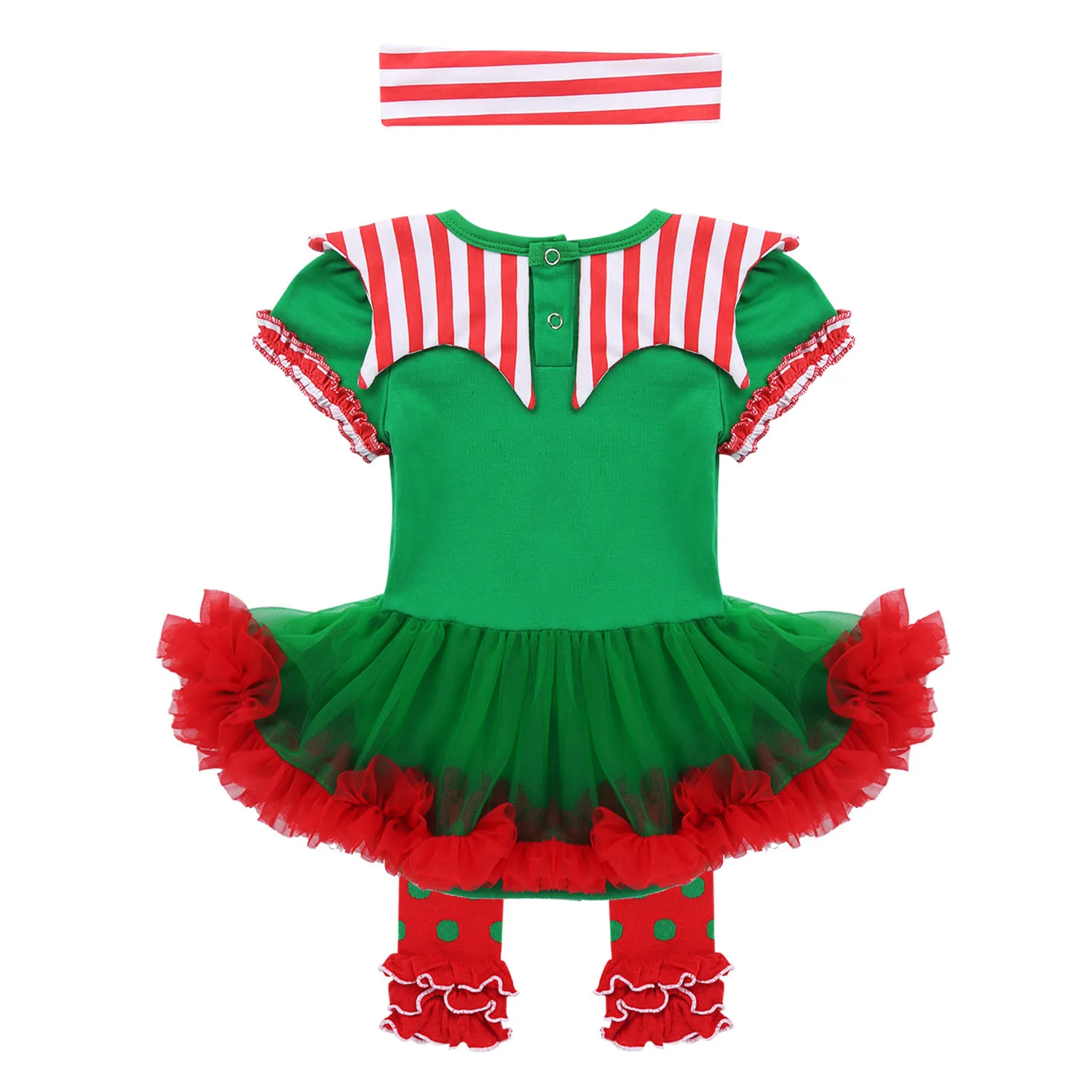 Рождественский костюм для новорожденных и маленьких девочек комбинезон с
