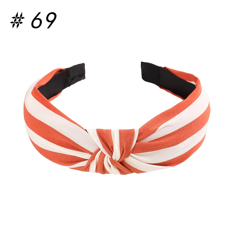 

1 Pieces Lytwtw's Hair Accessories Fashionable Lattice Elegant Fabric Wide-sided Colorful Baroque Wide-Brimmed Headband