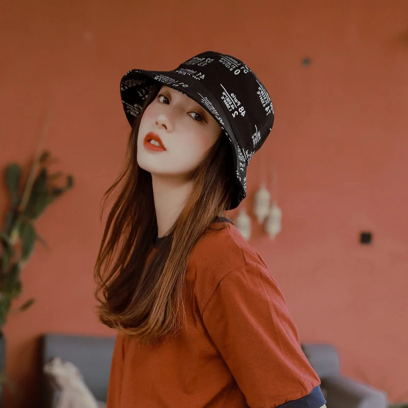 Новая шляпа с буквенным принтом шикарный стиль женская панама для отдыха Джокер