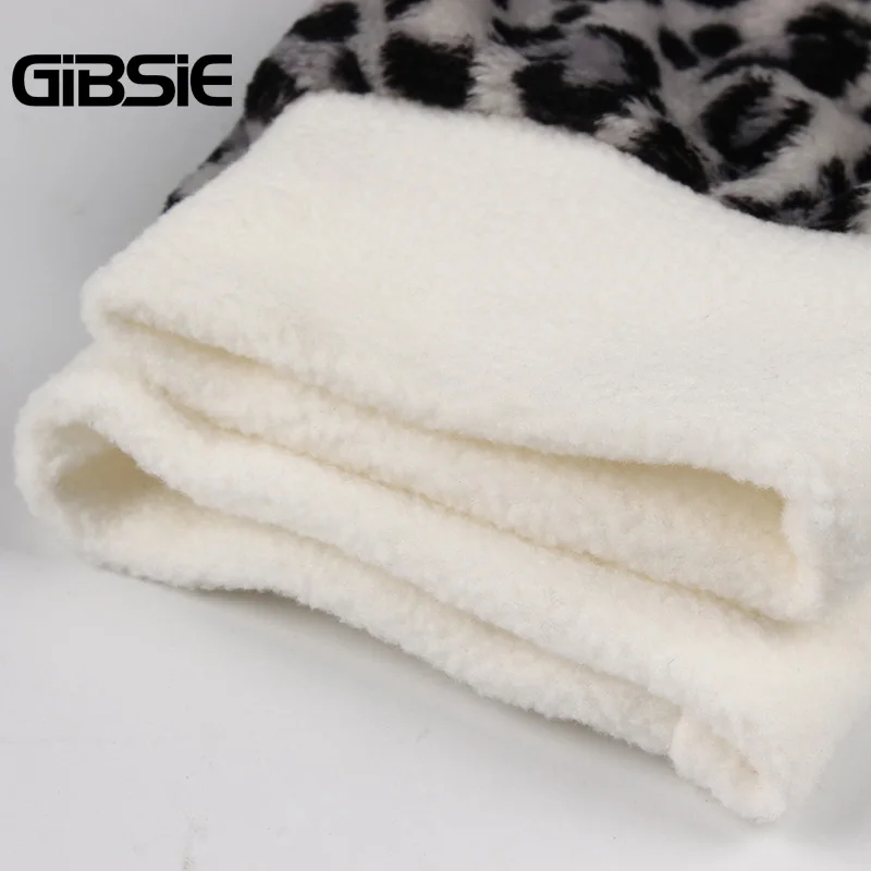 Женский свитшот с длинным рукавом круглым вырезом и леопардовым принтом|Женские