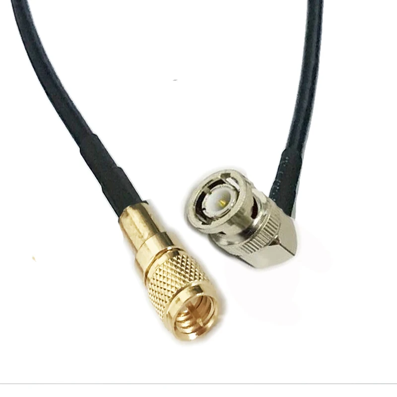 Microdot совместимый M5 штекер к BNC прямоугольный 10-32 UNF датчик ускорения вибрации тест