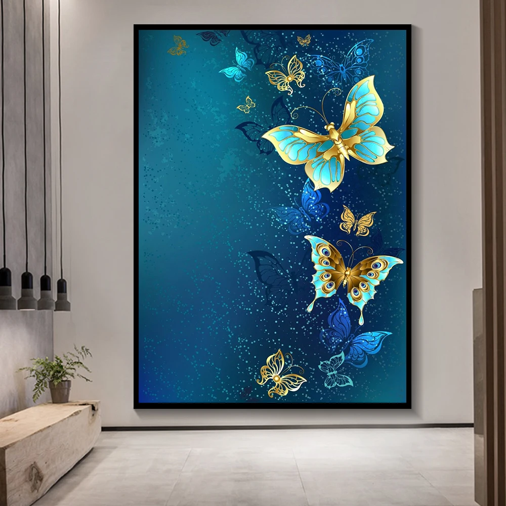 

Butterfly Abstract Canvas Poster Scandinavian Wall Art Poster Print Minimalist Nordic Decoration Picture Living Room Home Decor