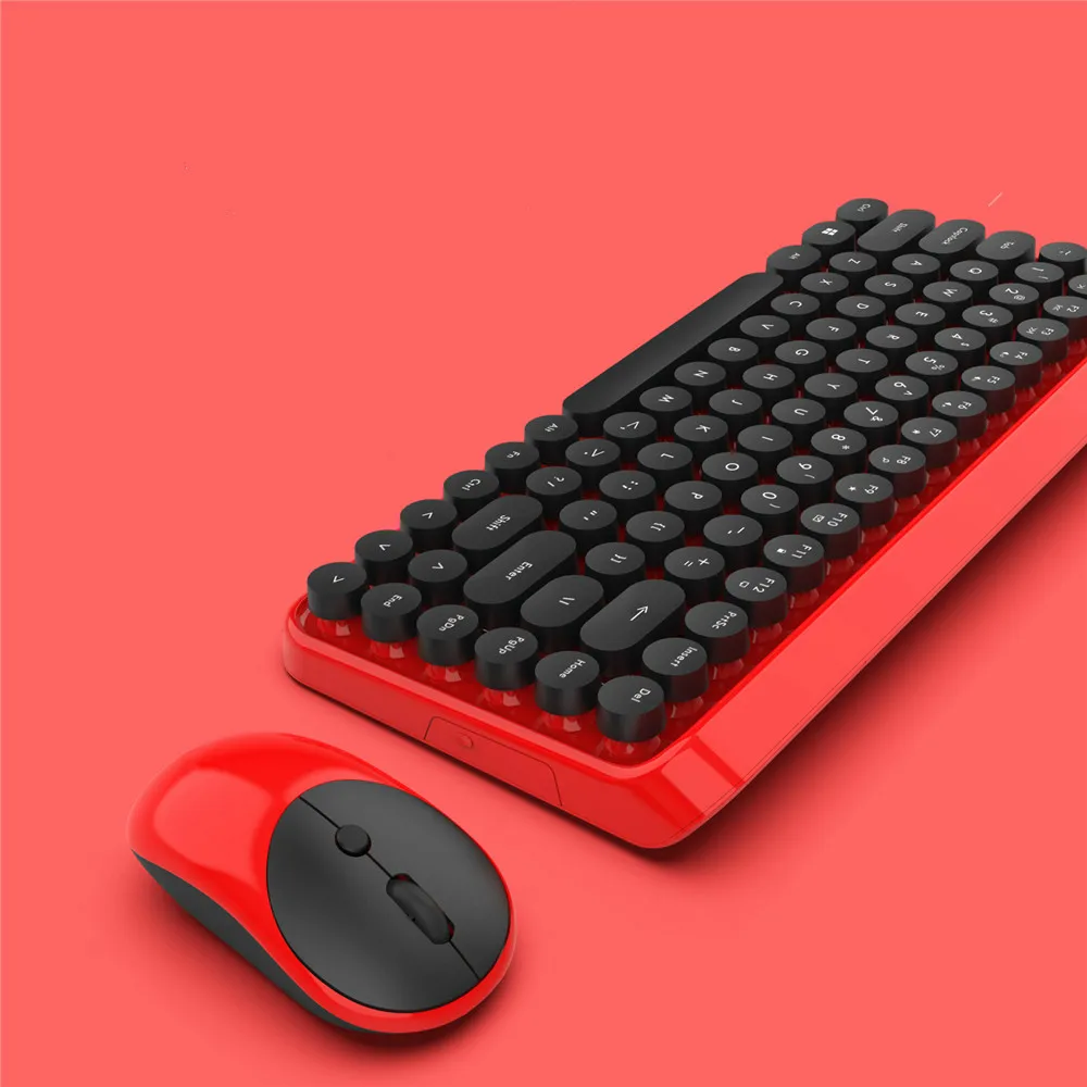 Беспроводная мышь Набор клавиатуры 2 4G USB круглая клавиатура игровая для Macbook Lenovo