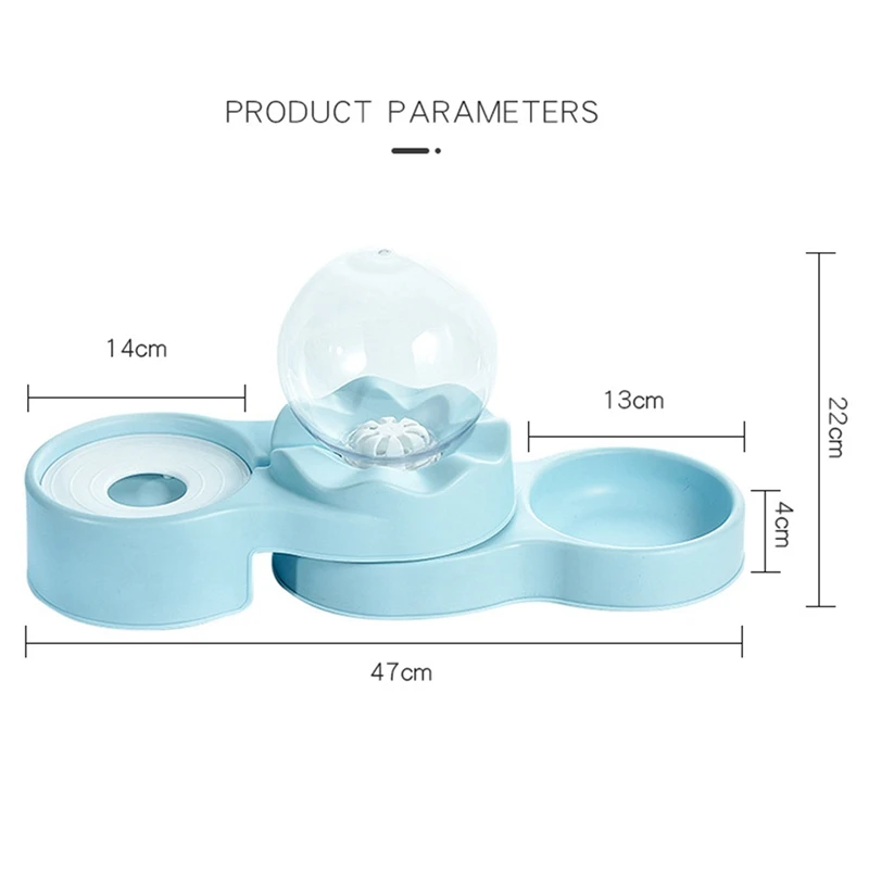 

Practical 2 in 1 Automatic Water Dispenser Pet Bowls Set, Durable & Detachable Feeder Bowl, No-Spill Dog Water Bottle