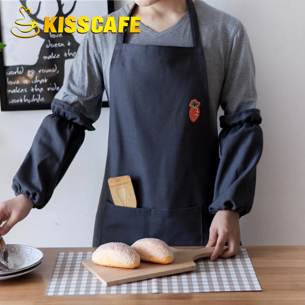 Чистый цвет кухонный фартук для женщины мужчины шеф повар официант Кафе Магазин