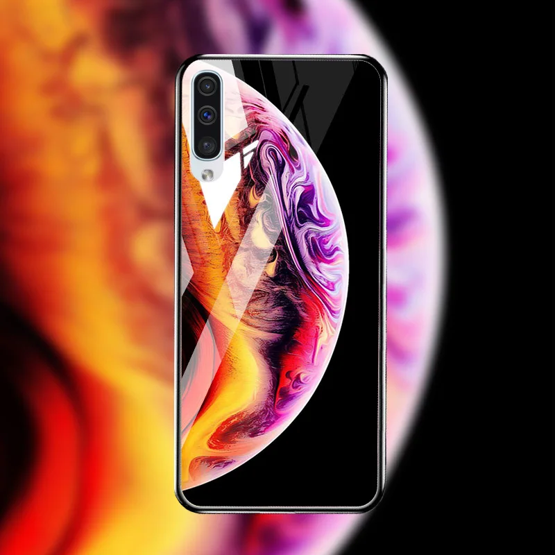 J065 Закаленное Стекло чехол СПС samsung Galaxy A50 A70 A40 A30 A20 A60 A10 A80 A90 5G A50s A20s A10s чехол samsung A7 A8 плюс Чехол - Цвет: J065