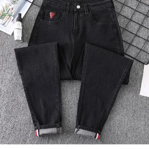 

Autumn Cuffs Stretch Women's Jeans High Waist Harem Pants Mujer Plus Size Elastic Denim Female Korean Trousers BoyFriend 5XL