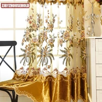 european luxury embroidery stitching curtains for living room bedroom floor to ceiling windows curtains and screens custom