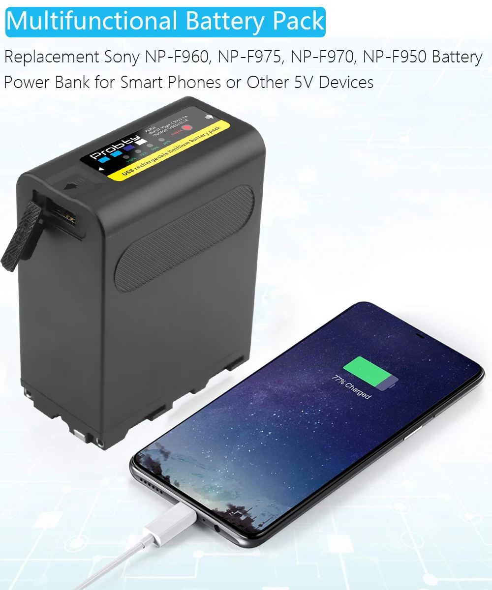 Фонарь для видеосъемки 12000 мАч | Электроника