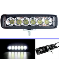 universal car led work lights straight 6led 18w daytime running lights auxiliary lights off road vehicle modified lights