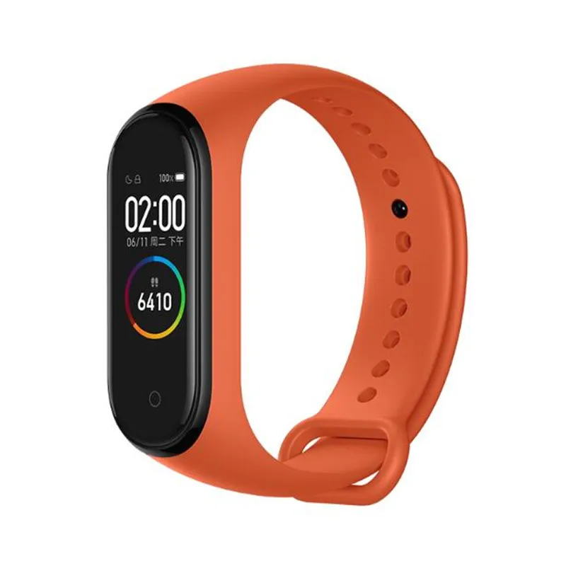 Браслет Mi Band 4 ремешок Mi Band 3 спортивный ремешок на запястье силиконовый браслет для браслета 3 группа 4 браслет Miband 3 4 ремешок - Цвет: Orange Skin