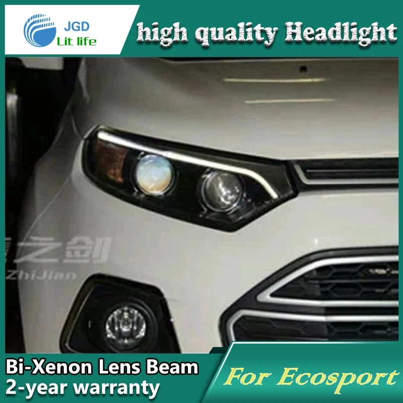 Чехол для стайлинга автомобиля Ford Ecosport 2013 светодиодный фонарь фар DRL Объектив