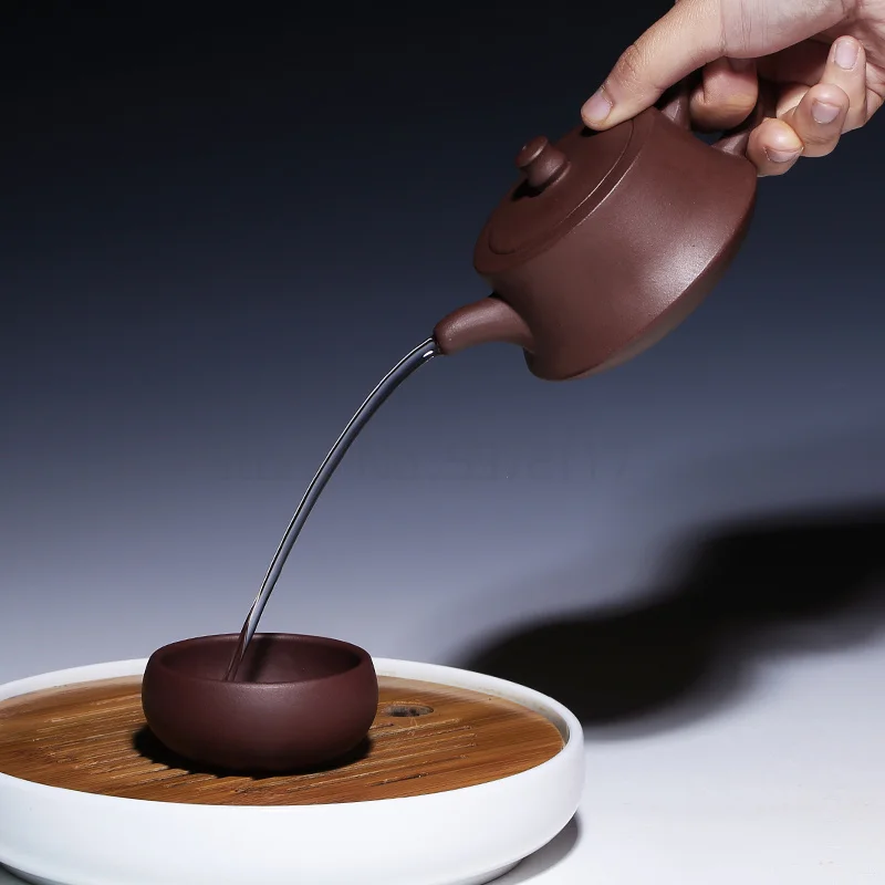 

Free Shipping Yixing purple clay Teapot High Stone scoop pot teapot Author: Zhou ting 201ml-300ml Chinese Zisha Tea Pots