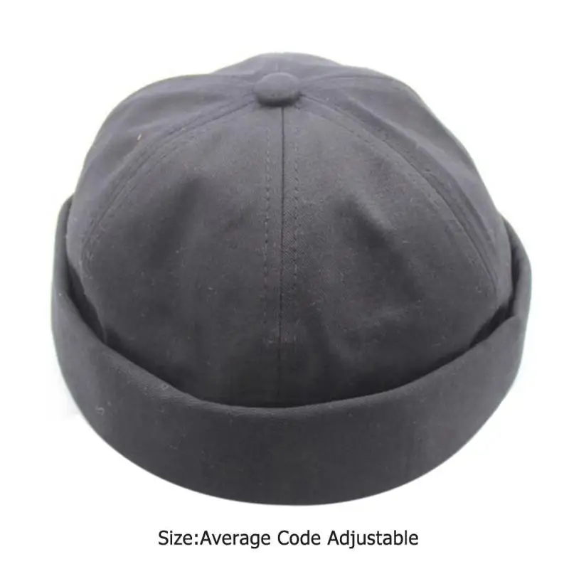 Мужская вязаная шапка без полей Регулируемая Кепка с черепами в стиле ретро