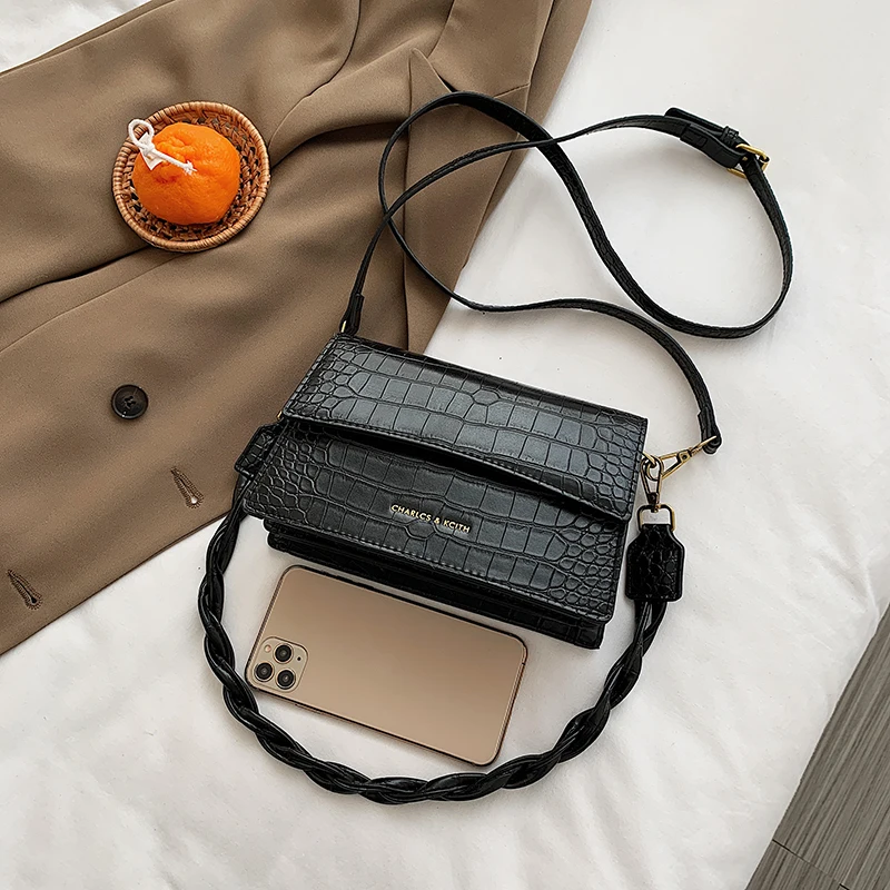 

2021 New Style Female Bag Fashion Shoulder Bag for Women Stone Pattern Handbag Lady Small Square Bag Casual Messenger Bag Purse