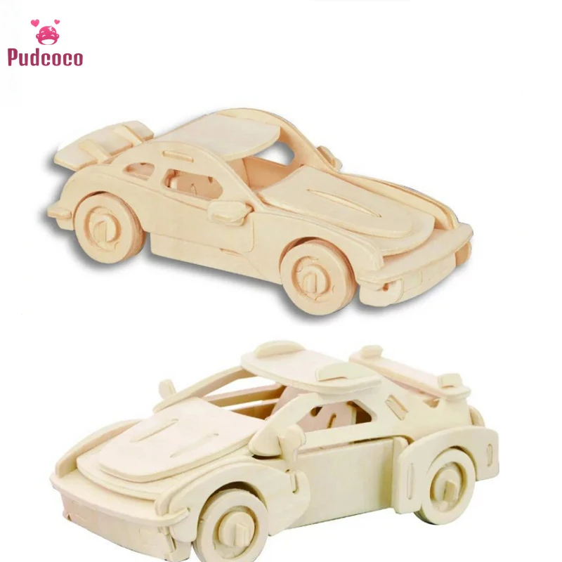 Креативная деревянная модель автомобиля Pudcoco трехмерная головоломка 3D