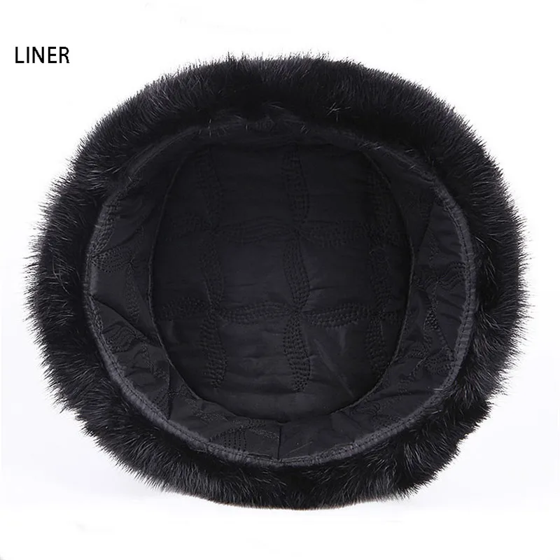 

2019 Warm Aviator Cap Men's Mink Fur Cap With Earmuffs Cap Dad Windproof Winter Fur Cap Men And Women High Quality
