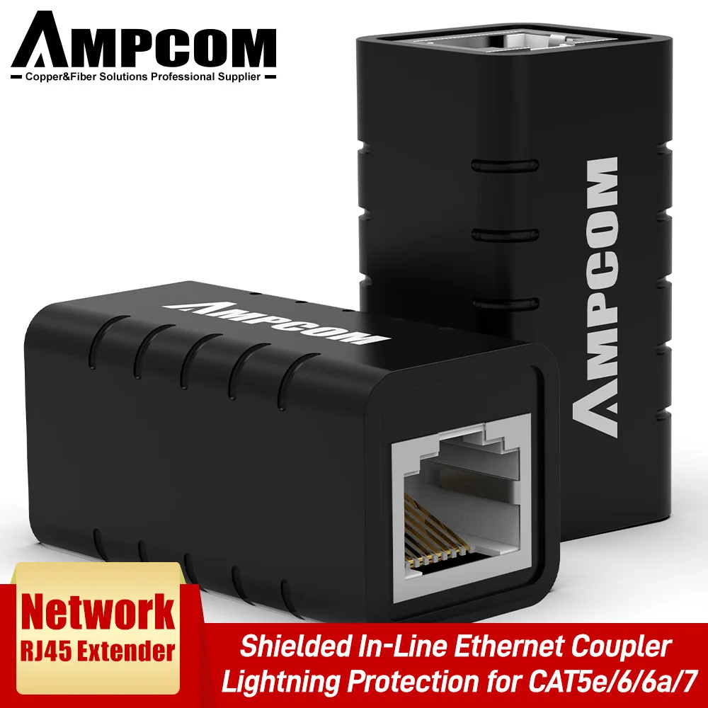 AMPCOM RJ45 муфта 8P8C f удлинитель Разъем LAN адаптер Встроенный Cat7/Cat6/Cat5e кабель Ethernet