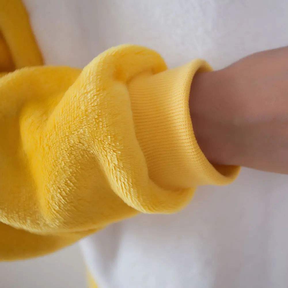 Женская желтая утиная Пижама кигуруми фланелевые комплекты пижам с милыми