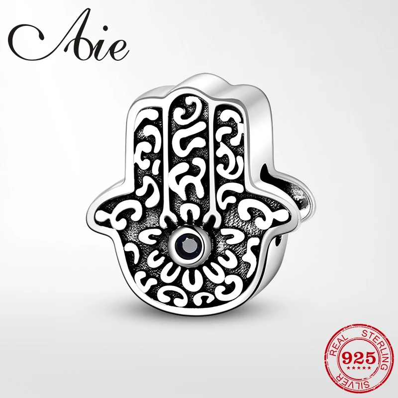 Высокое качество 925 стерлингового серебра lucky Hand of Fatima Devil's Eye Beads Jewelry Fit