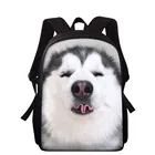 Рюкзак для мальчиков и девочек, школьный, вместительный, с изображением собаки, Хаски, 2021