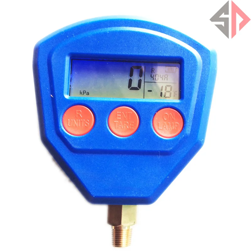 R22 R410 R407C R404A R134A кондиционер хладагент низкого и высокого давления манометр PSI KPA Холодильный манометр охлаждающей жидкости - Цвет: Синий