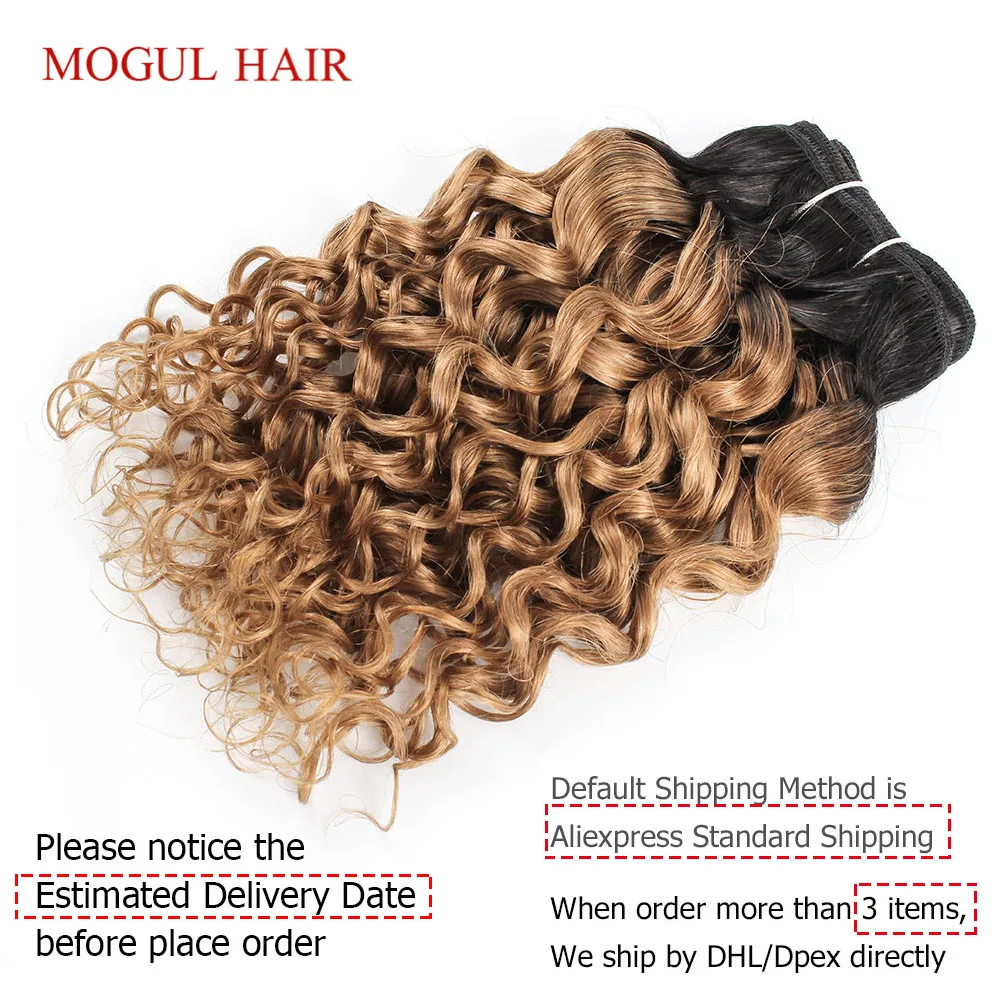 MOGUL волосы 4/6 пряди 50 г/шт. T 1B 27 темный корень медовый блонд Омбре бразильские волнистые человеческие волосы Remy короткие Боб Стиль