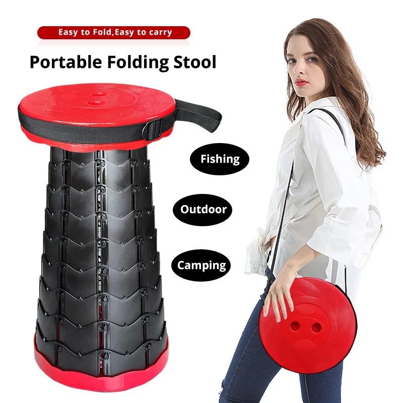 

Portable Folding Telescopic Stool, Subway Queuing Chair and Outdoor Camping Fishing Stool