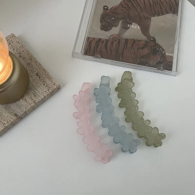 Корейский цветок банановый зажим маленький простой вертикальный заколка для