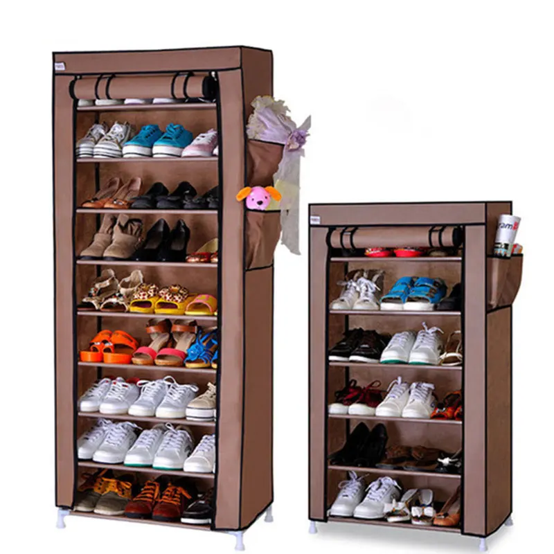 Стойка для обуви прочный органайзер из ткани Оксфорд десять уровней Современная