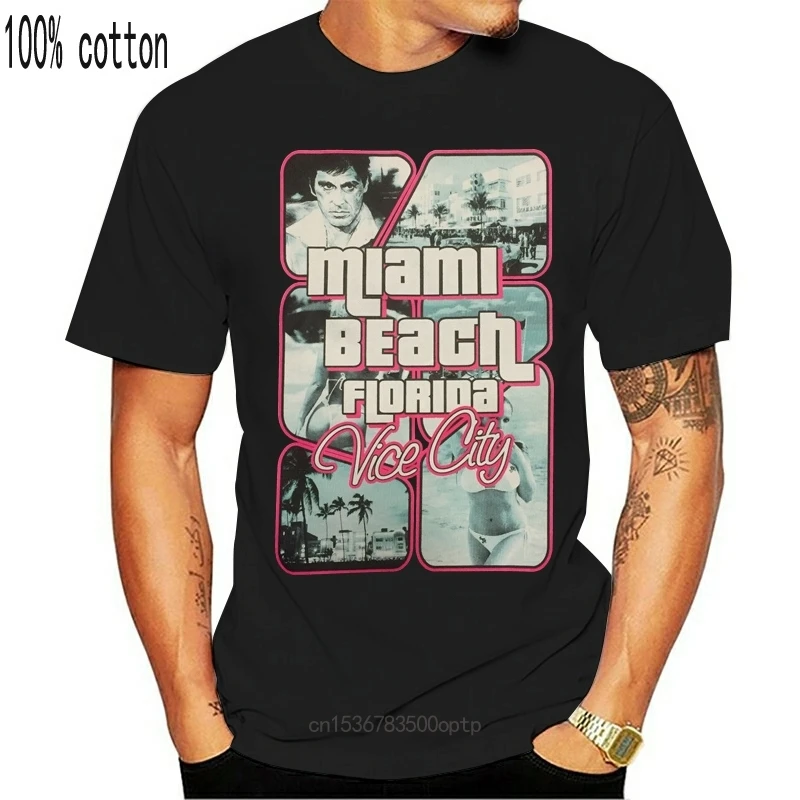 

Новинка, сувенирная футболка Майами для пляжа, отпуск, скалз, размеры S-5XL и дети S6-8-XL18-20