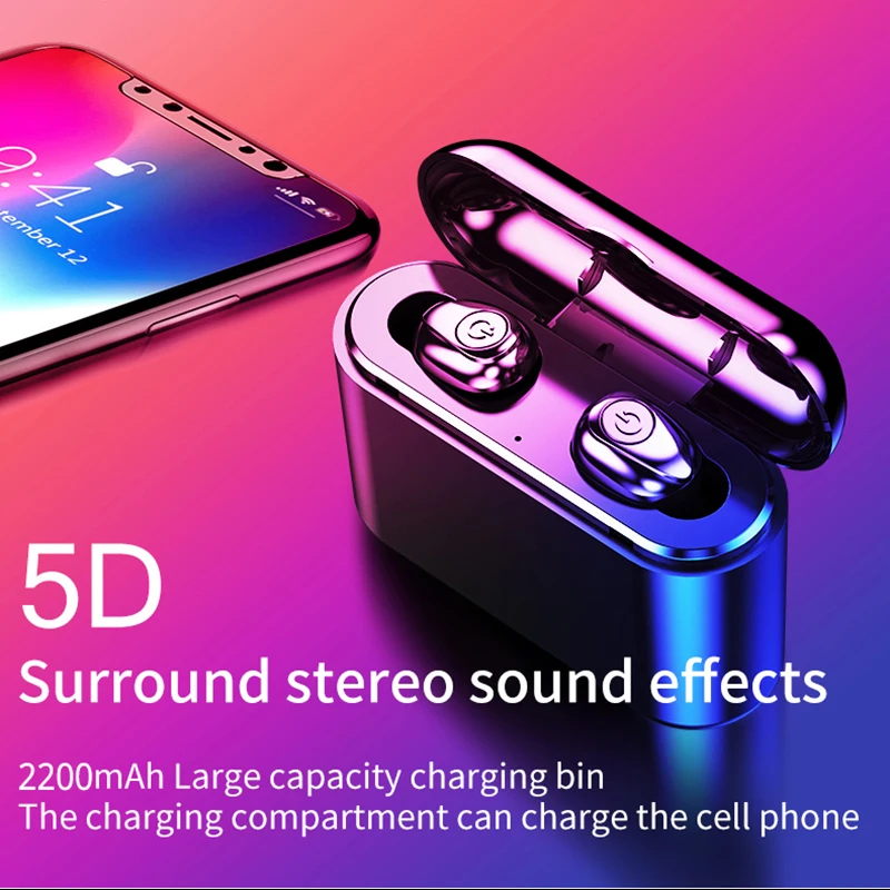 TWS 5 0 bluetooth беспроводные наушники X8 в ухо Беспроводная гарнитура