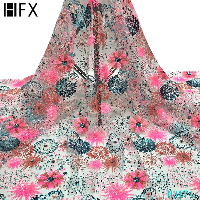HFX Новое поступление французское кружевное платье в африканском стиле с