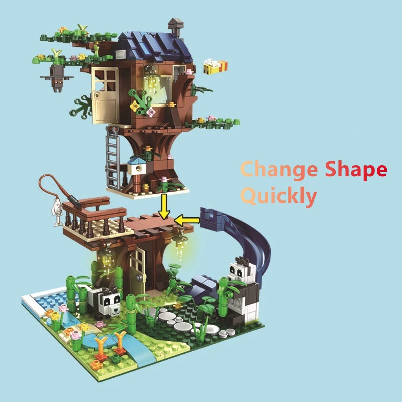 Конструктор My World Treehouse City Детский конструктор дом с деревом Набор домашних