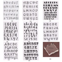 floral english capital letter clear stamps for scrapbooking decor photoablum craft card making letters transparent stampseal