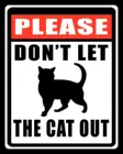 Пожалуйста, не выпустите кошку из металлической фотолампы20x30 см