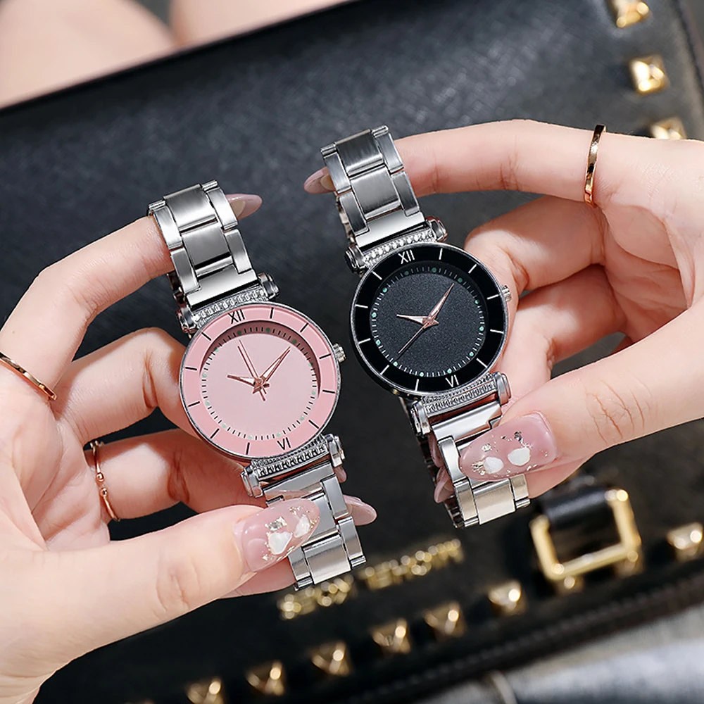 

Top Style Ladies Wrist Watch Women Clock Female Steel Strap Wristwatches Luxury Women Dress Quartz Watches Relojes Para Mujer
