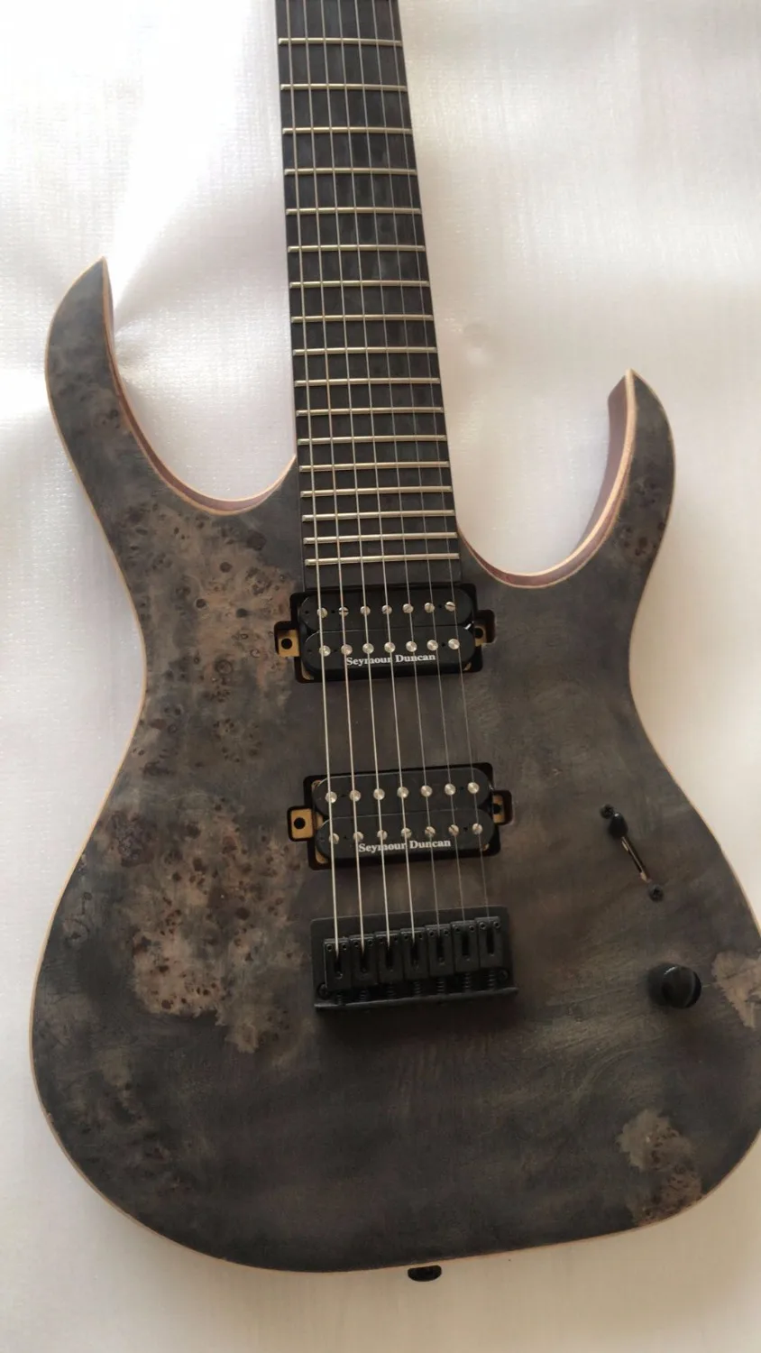 Новая гитара+ блокирующий тюнер+ mayones duvell 7 Струнная Гитара Гриф из черного дерева 5 слойный шейный болт mayones гитара