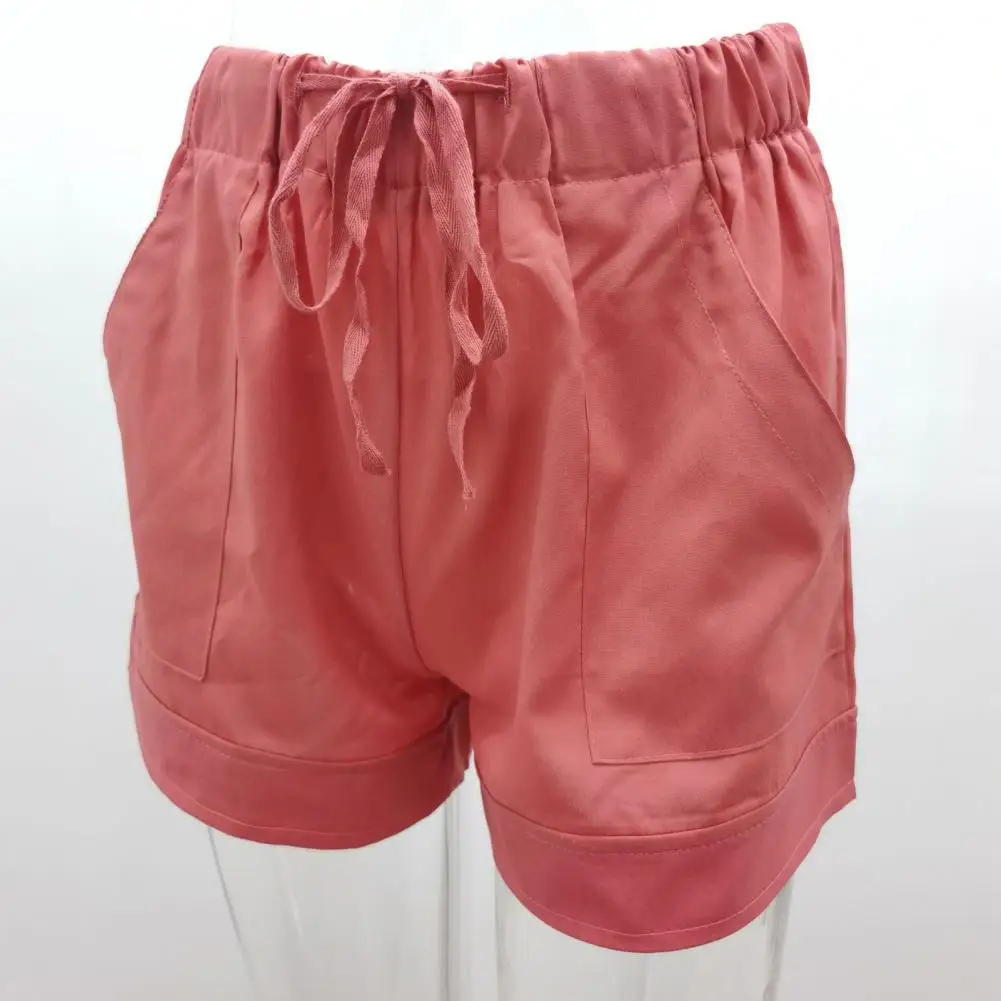 

Women Shorts Drawstring Pockets Summer Loose Elastic Waist Shorts for Beach 2021 new