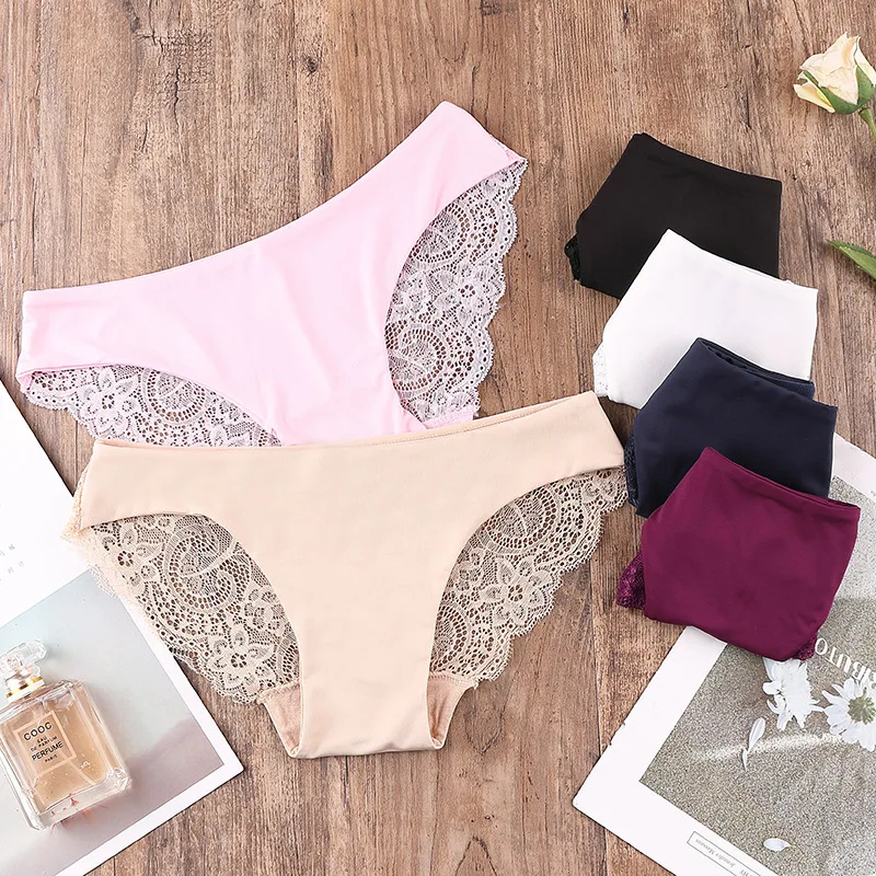 

new sexy fashion Women's Lace Panties one-piece Seamless Cotton Bottom Triangle lady briefs comfortable luxury underwear