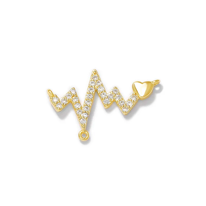 Оптовая продажа с фабрики подвески золотого цвета из латуни и циркония ожерелье