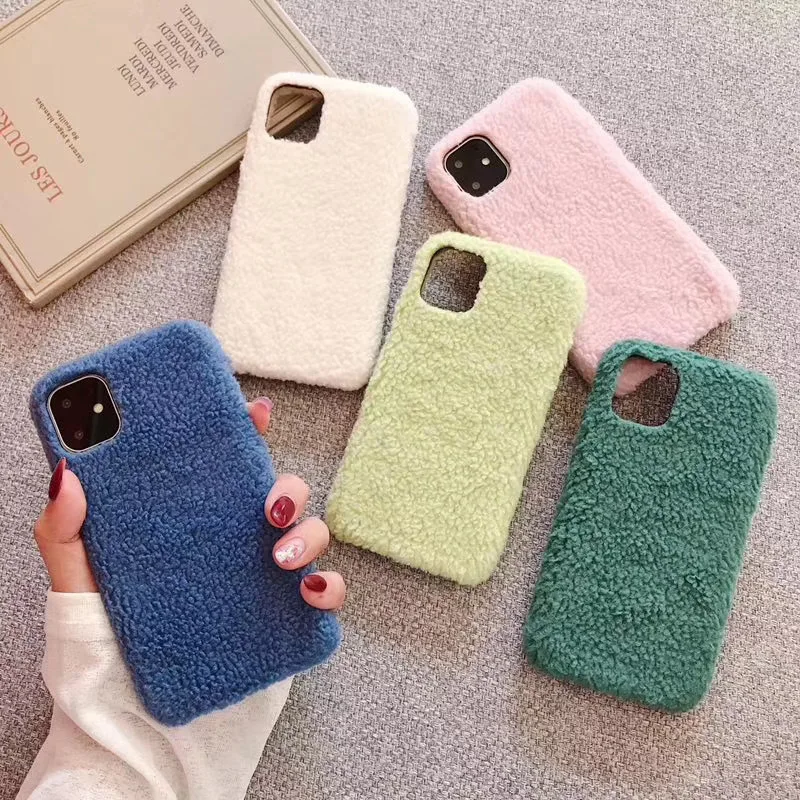 Роскошный чехол для телефона из искусственного меха iPhone 11 Pro XS Max XR X 8 7 6 6S Plus мягкие
