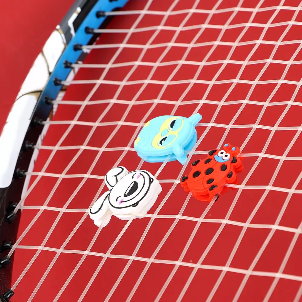 цена 1pcs Hot Sale Cartoon Animal Anti-shock Durable Shock Absorber Vibration Dampeners Tennis Accessories Tennis Racket