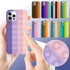 Новинка, игрушки-антистресс с пузырьками, креативный мягкий силиконовый декомпрессионный чехол для телефона, игрушка в форме буквы для iPhone 12, подарок для друзей 2021